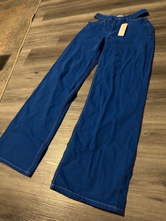 Zara Denim - Zara Royal Blue Wide-Leg Jeans
